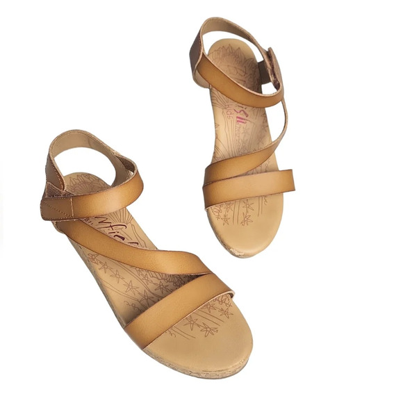 Blowfish Malbu Girls Lover Rope Wedge Sandals - Tan - Picture 3 of 8